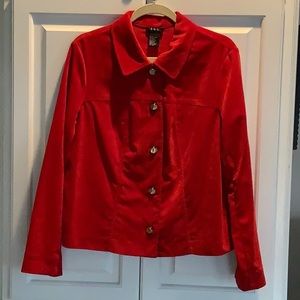 Ladies’ Red Baby Wale Corduroy Jacket